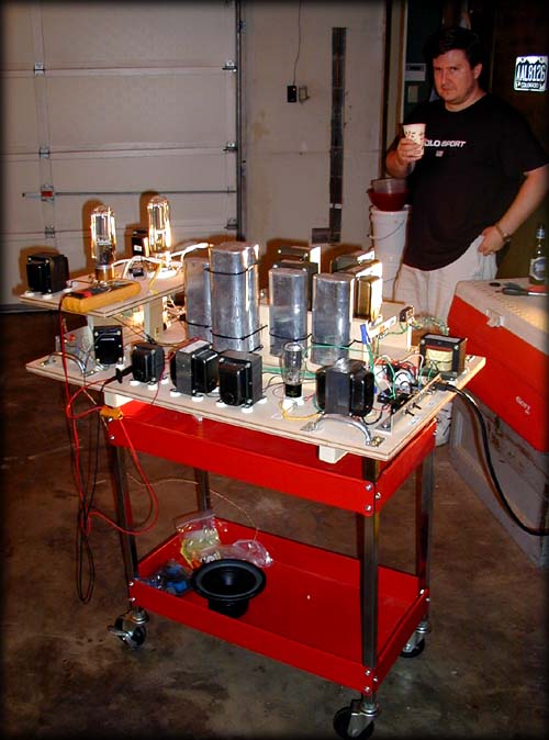 Rick Henthorn behind the breadboard