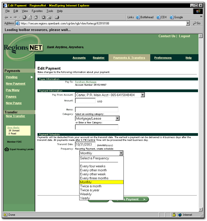 S1 Consumer Suite as branded by Regions Bank